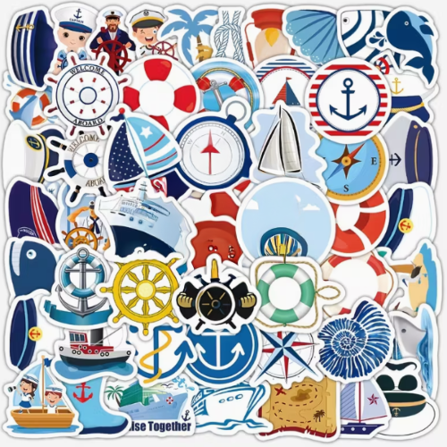 102 autocollants mr marins et nautisme pour décorer carnet de voyage 912horizons