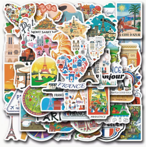 autocollants londres pour décorer carnet  de voyage et journaling 912 horizons