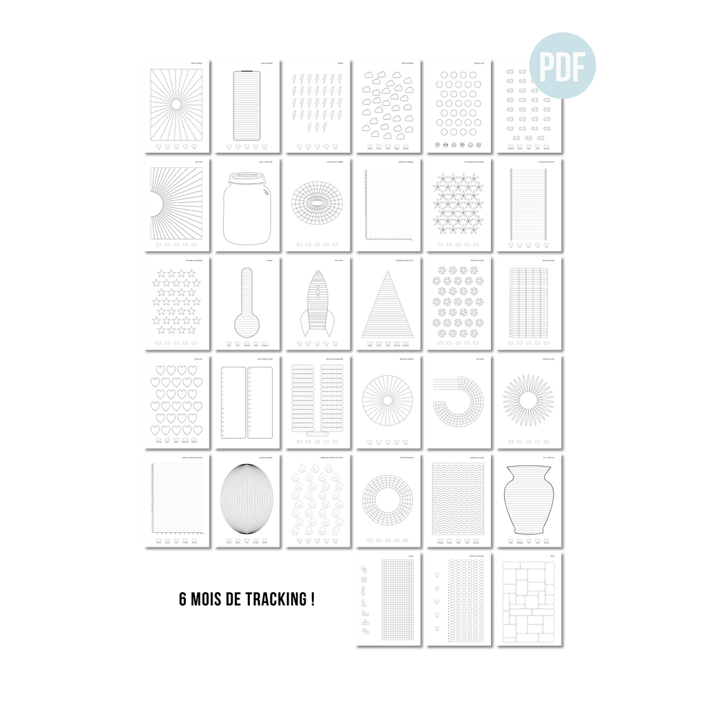 Pack de 30 Mood Trackers + 3 OFFERTS version PDF