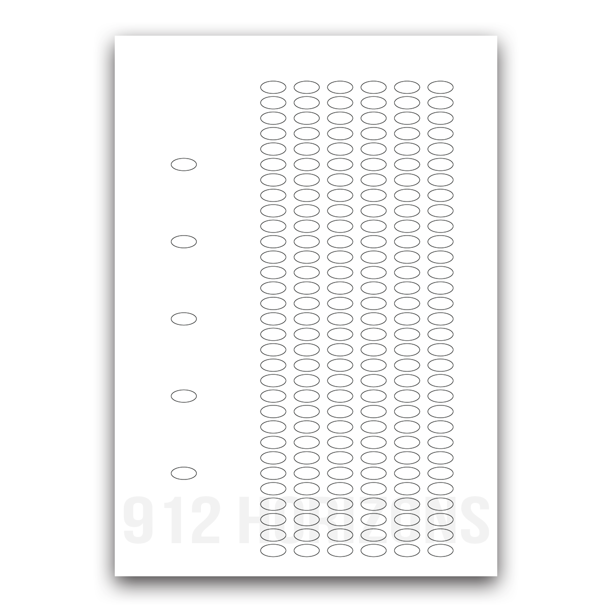Mood tracker 6 mois ovale à imprimer – fiche PDF téléchargeable pour bullet journal, planner ou carnet de suivi des émotions et du bien-être.