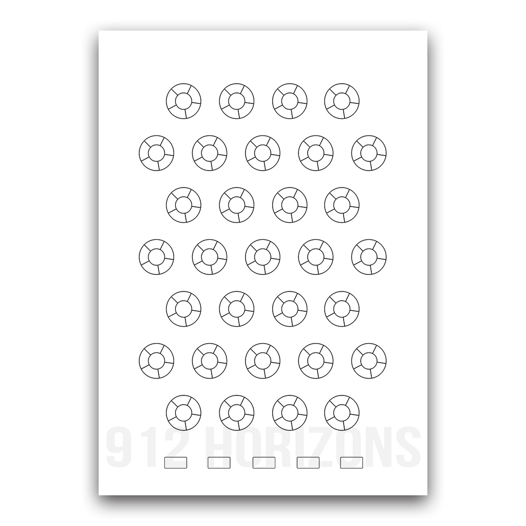 Mood tracker bouée à imprimer – fiche PDF téléchargeable pour bullet journal, planner ou carnet de suivi des émotions et du bien-être.