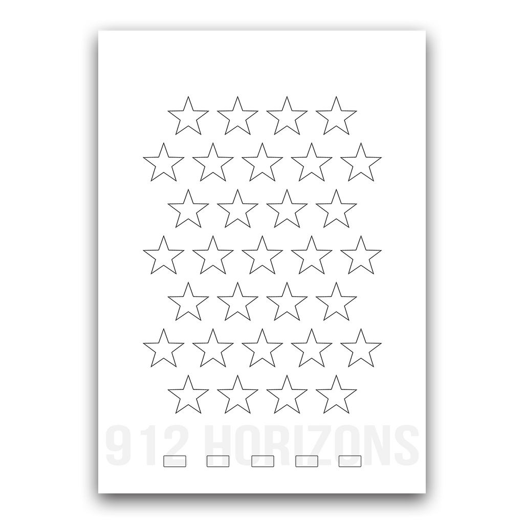 Mood tracker etoile à imprimer – fiche PDF téléchargeable pour bullet journal, planner ou carnet de suivi des émotions et du bien-être.