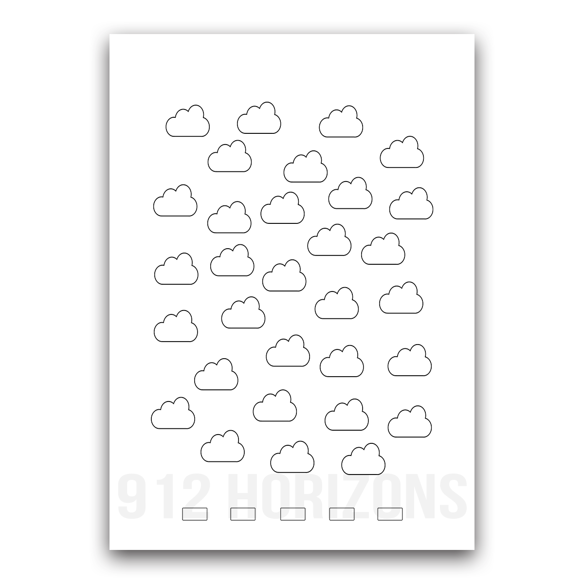 Mood tracker nuage à imprimer – fiche PDF téléchargeable pour bullet journal, planner ou carnet de suivi des émotions et du bien-être.