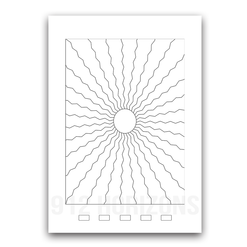 Mood tracker soleil à imprimer – fiche PDF téléchargeable pour bullet journal, planner ou carnet de suivi des émotions et du bien-être.