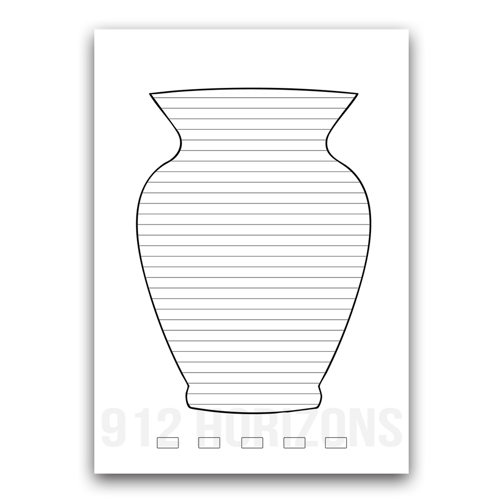 Mood tracker vase à imprimer – fiche PDF téléchargeable pour bullet journal, planner ou carnet de suivi des émotions et du bien-être.