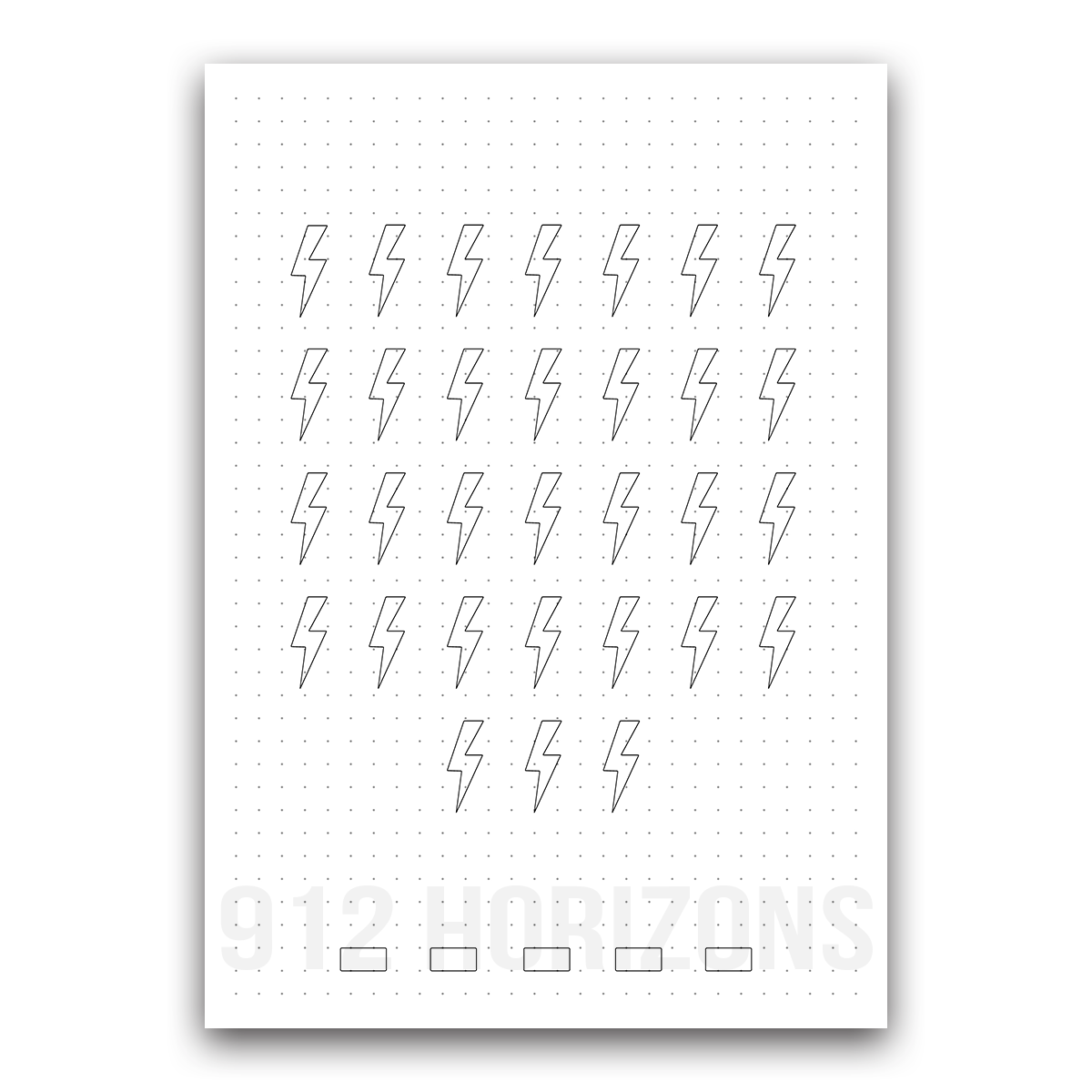 Page de mood tracker pour bullet journal et suivi de bien-être quotidien à télécharger eclairs