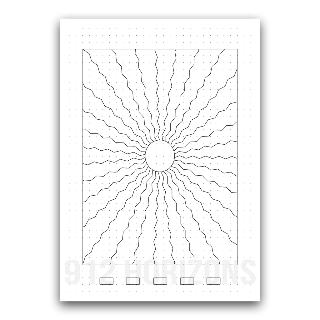 Page de mood tracker pour bullet journal et suivi de bien-être quotidien à télécharger soleil
