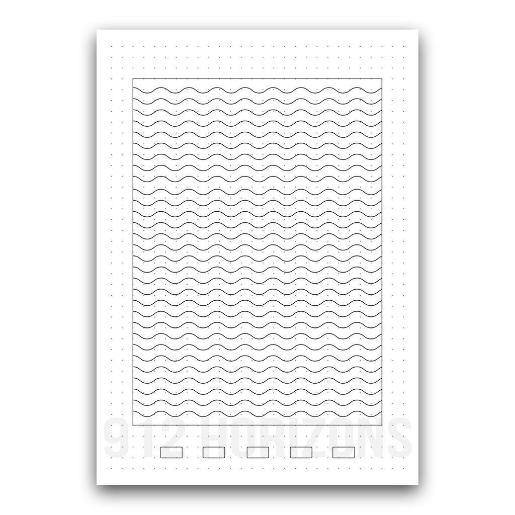 Page de mood tracker pour bullet journal et suivi de bien-être quotidien à télécharger vagues
