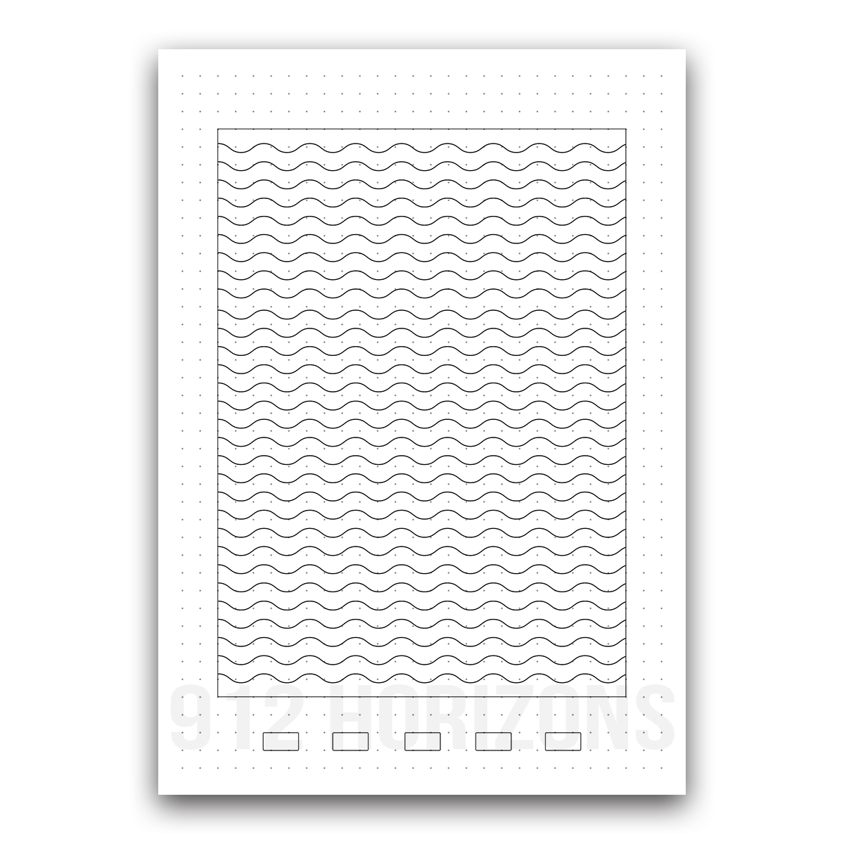 Page de mood tracker pour bullet journal et suivi de bien-être quotidien à télécharger vagues
