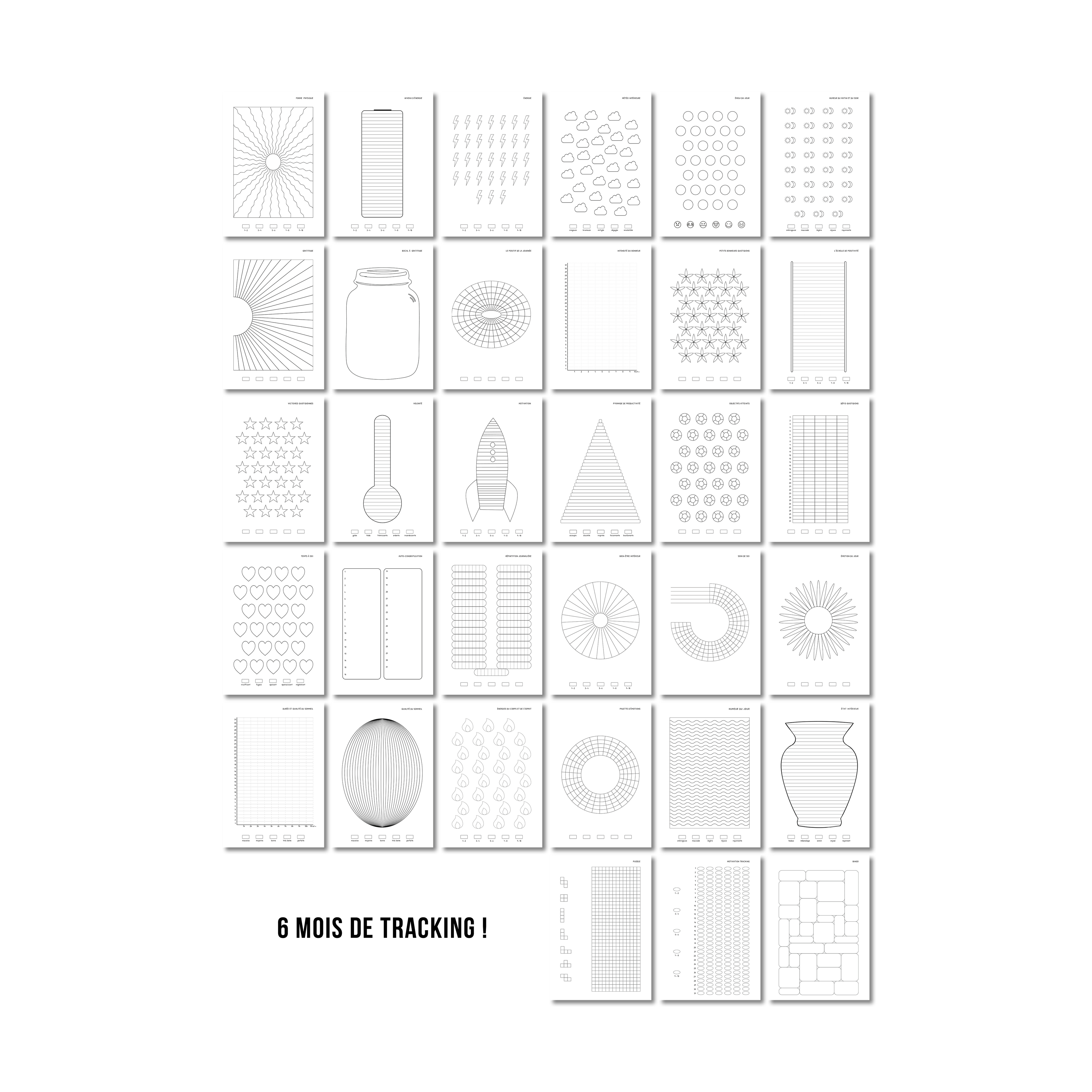 Pack de 30 Mood Trackers + 3 OFFERTS